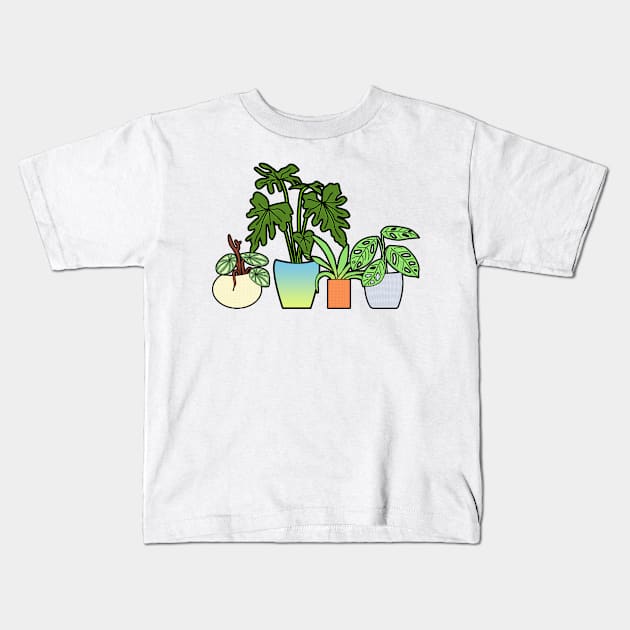 Urban Jungle Plants 2 Kids T-Shirt by Reujken